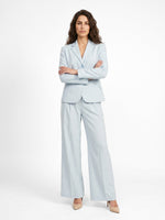 pantalone fiammato - azzurro