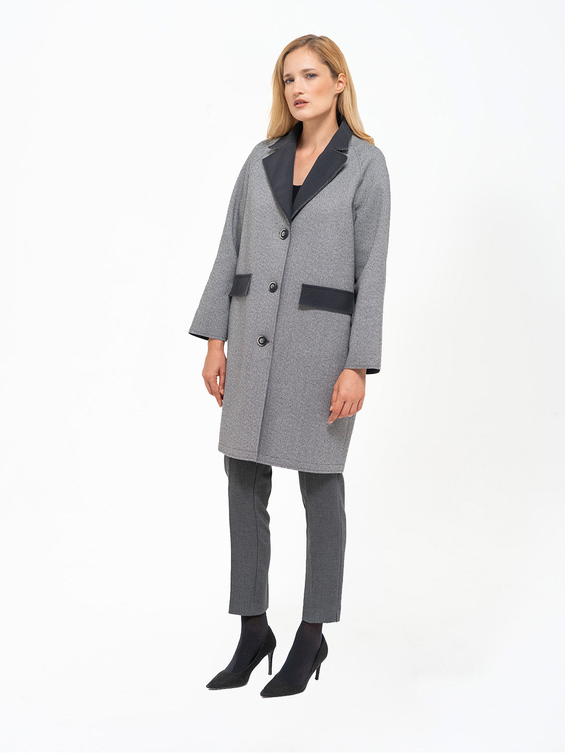 CAPPOTTO NEOPRENE OVER GRIGIO