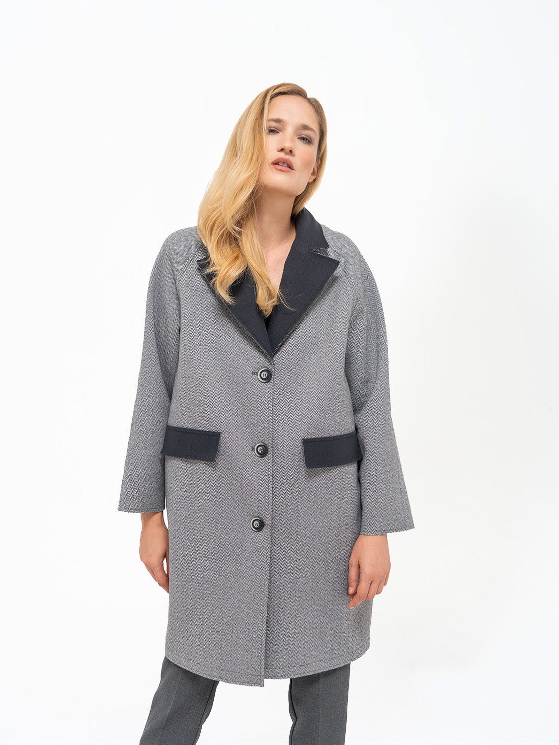 CAPPOTTO NEOPRENE OVER GRIGIO