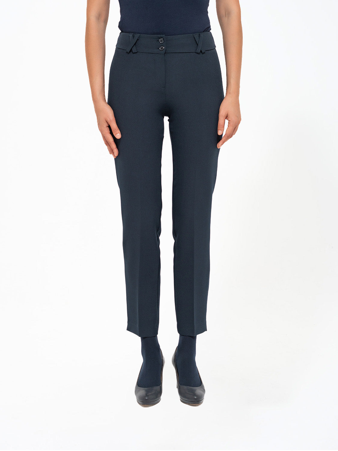 PANTALONE TRICOTTINE BLU