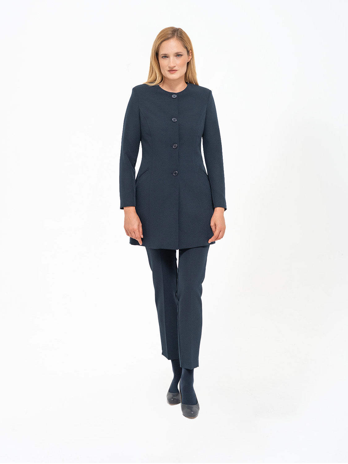 PANTALONE TRICOTTINE BLU