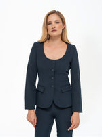 GIACCA TRICOTTINE BLU