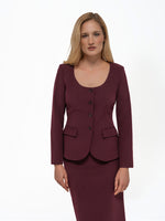 GIACCA TRICOTTINE BORDEAUX