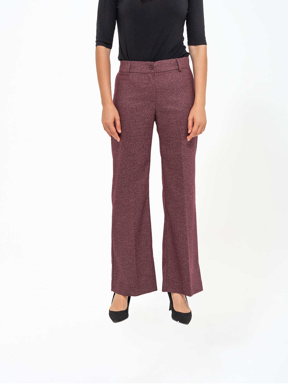 PANTALONE PALAZZO BORDEAUX