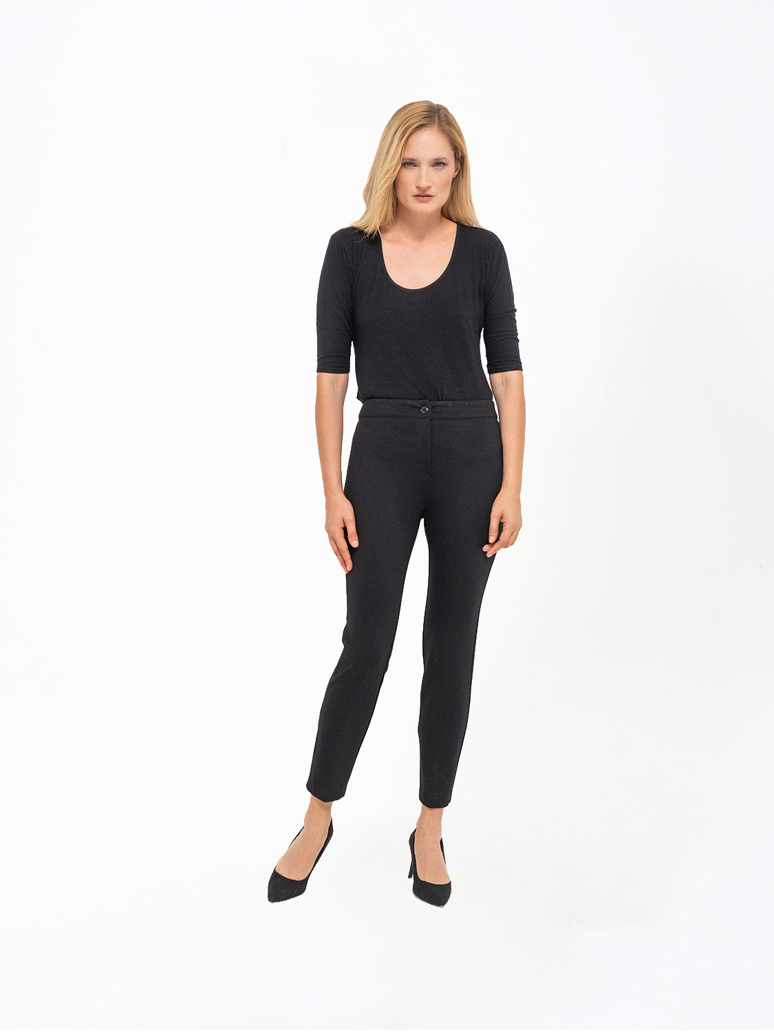 PANTALONE FIAMMATO NERO