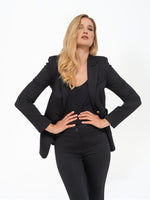 GIACCA ODETTE DIAGONALE NERA