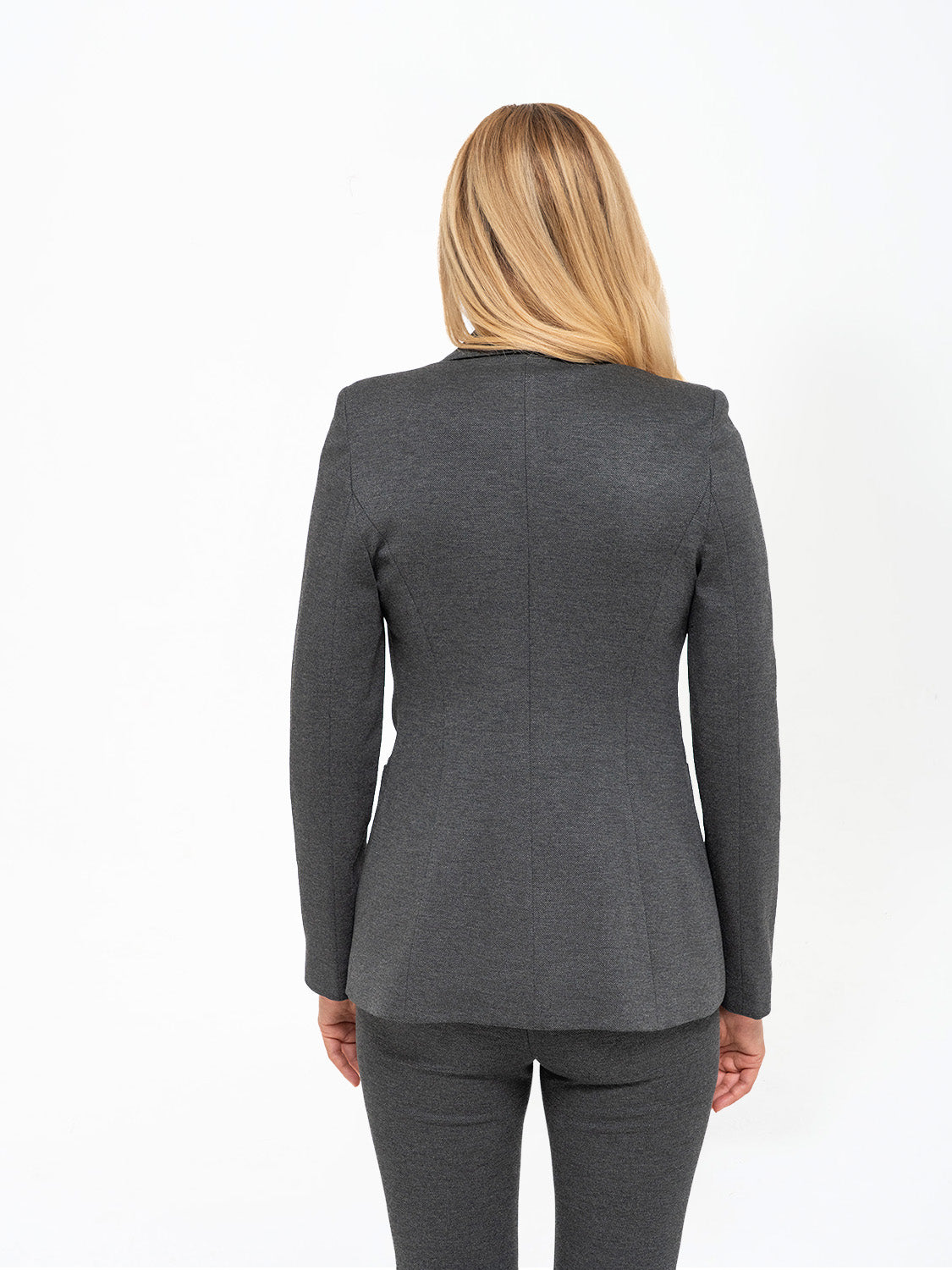 GIACCA ODETTE DIAGONALE GRIGIA