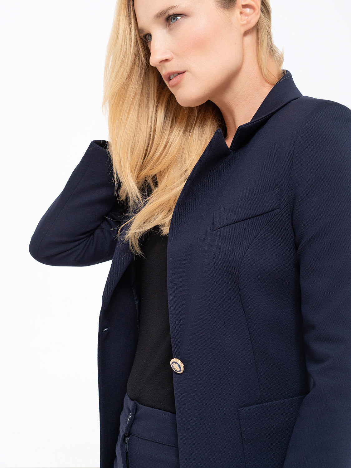 GIACCA ODETTE DIAGONALE BLU