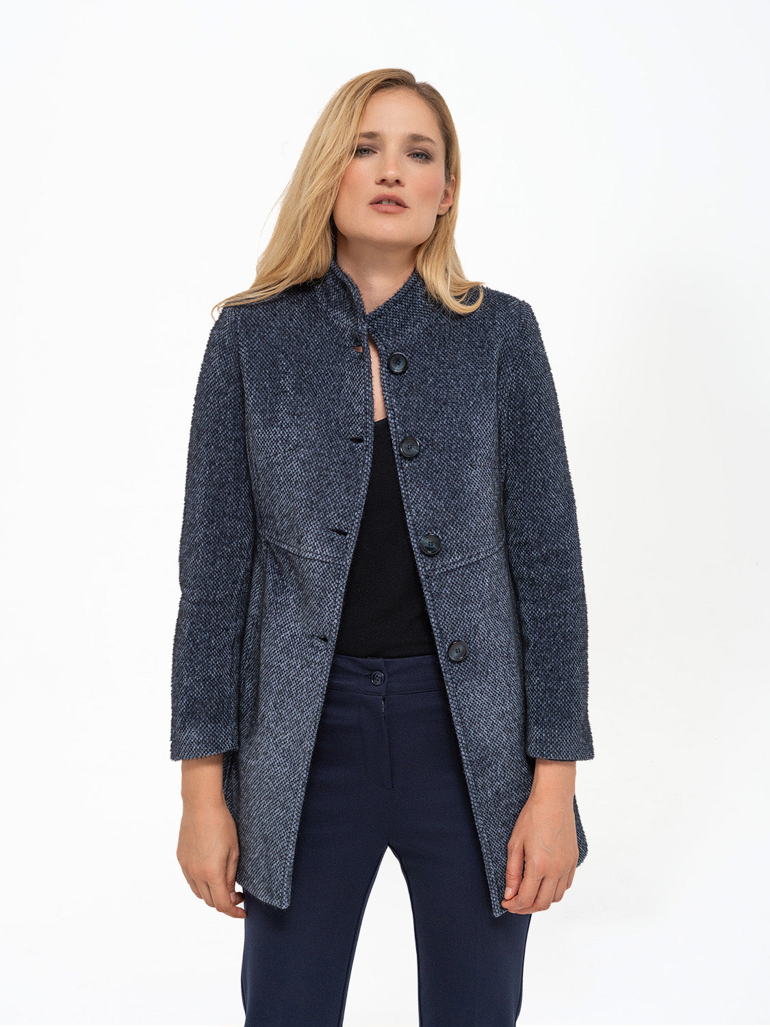 CAPPOTTO TESSUTO MORBIDO BLU