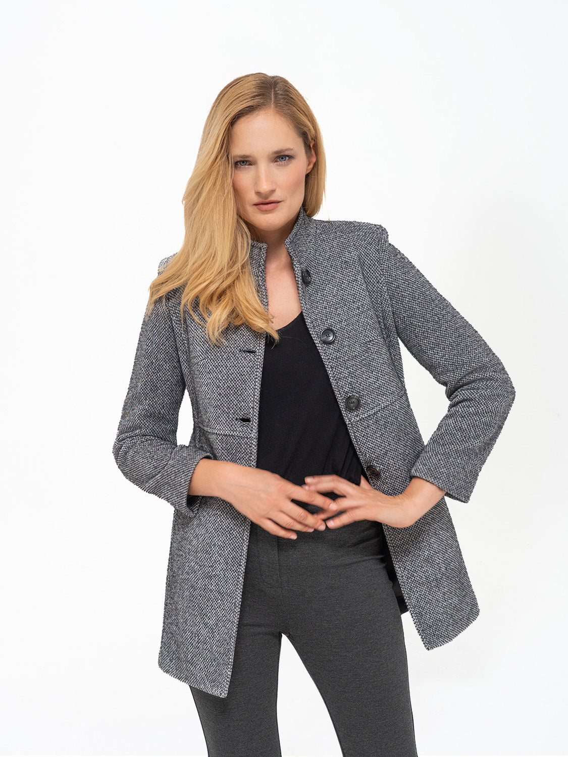 CAPPOTTO TESSUTO MORBIDO GRIGIO