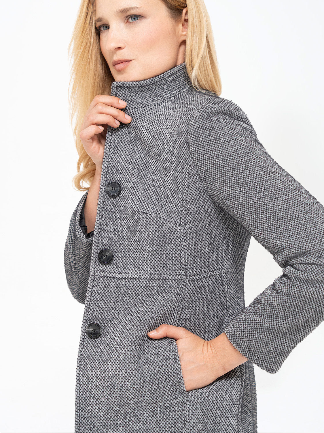 CAPPOTTO TESSUTO MORBIDO GRIGIO