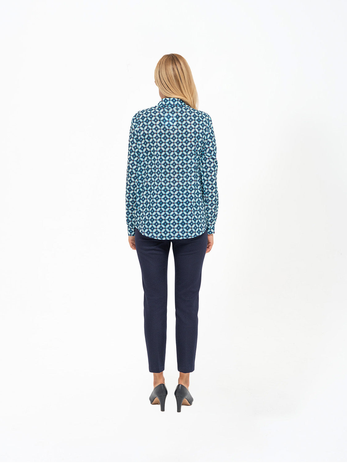 CAMICIA GEOMETRICA AZZURRA