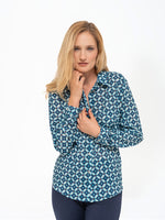 CAMICIA GEOMETRICA AZZURRA