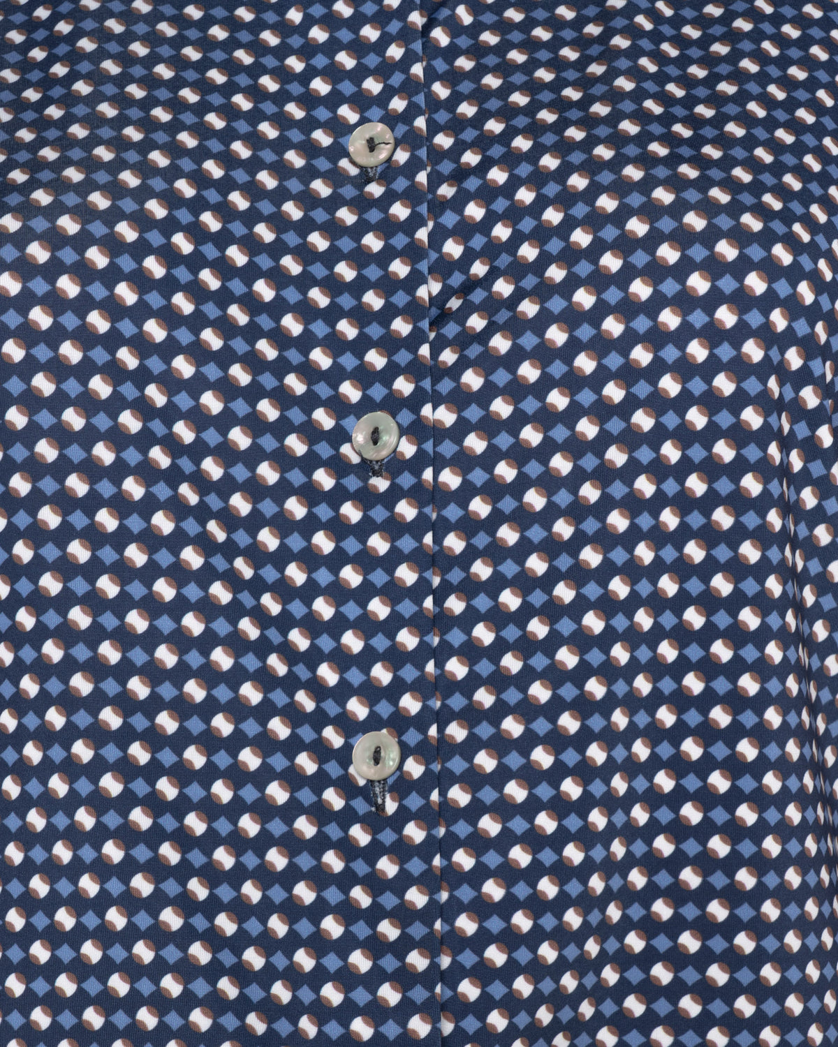 CAMICIA FANTASIA GEOMETRICA - BLU