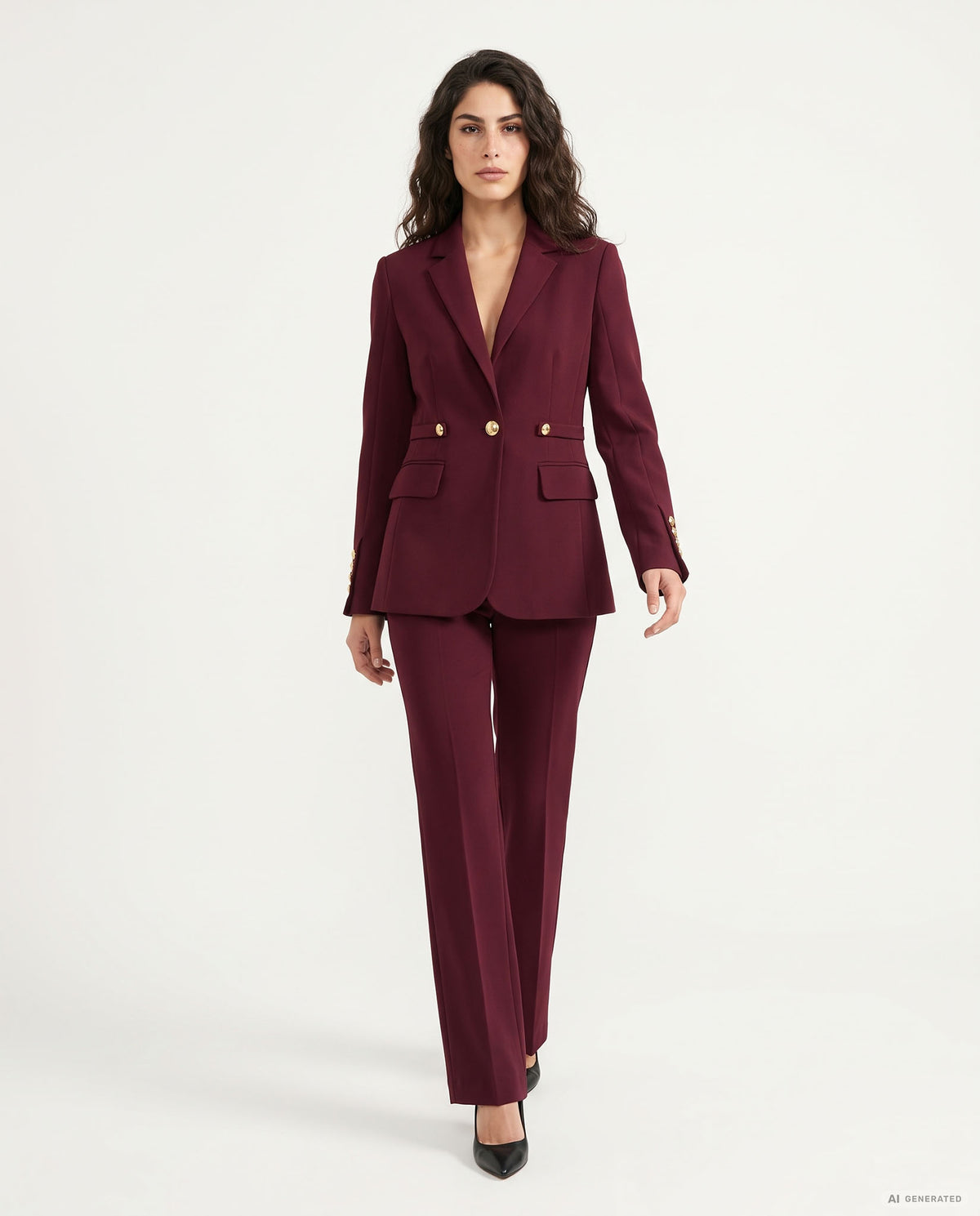 PANTALONE ZAMPETTA TRICOTTINE - BORDEAUX