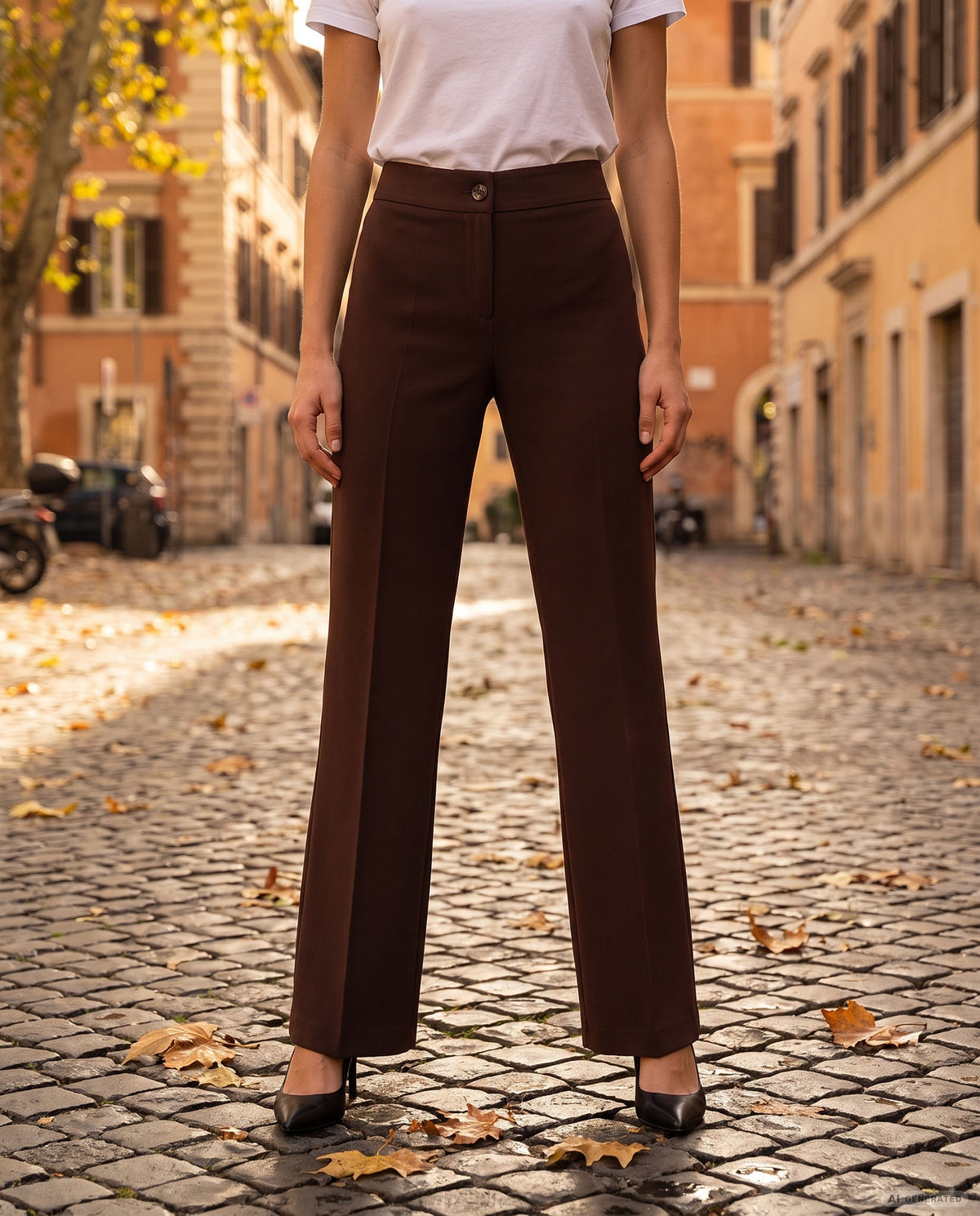 PANTALONE ZAMPETTA TRICOTTINE - CIOCCOLAT0