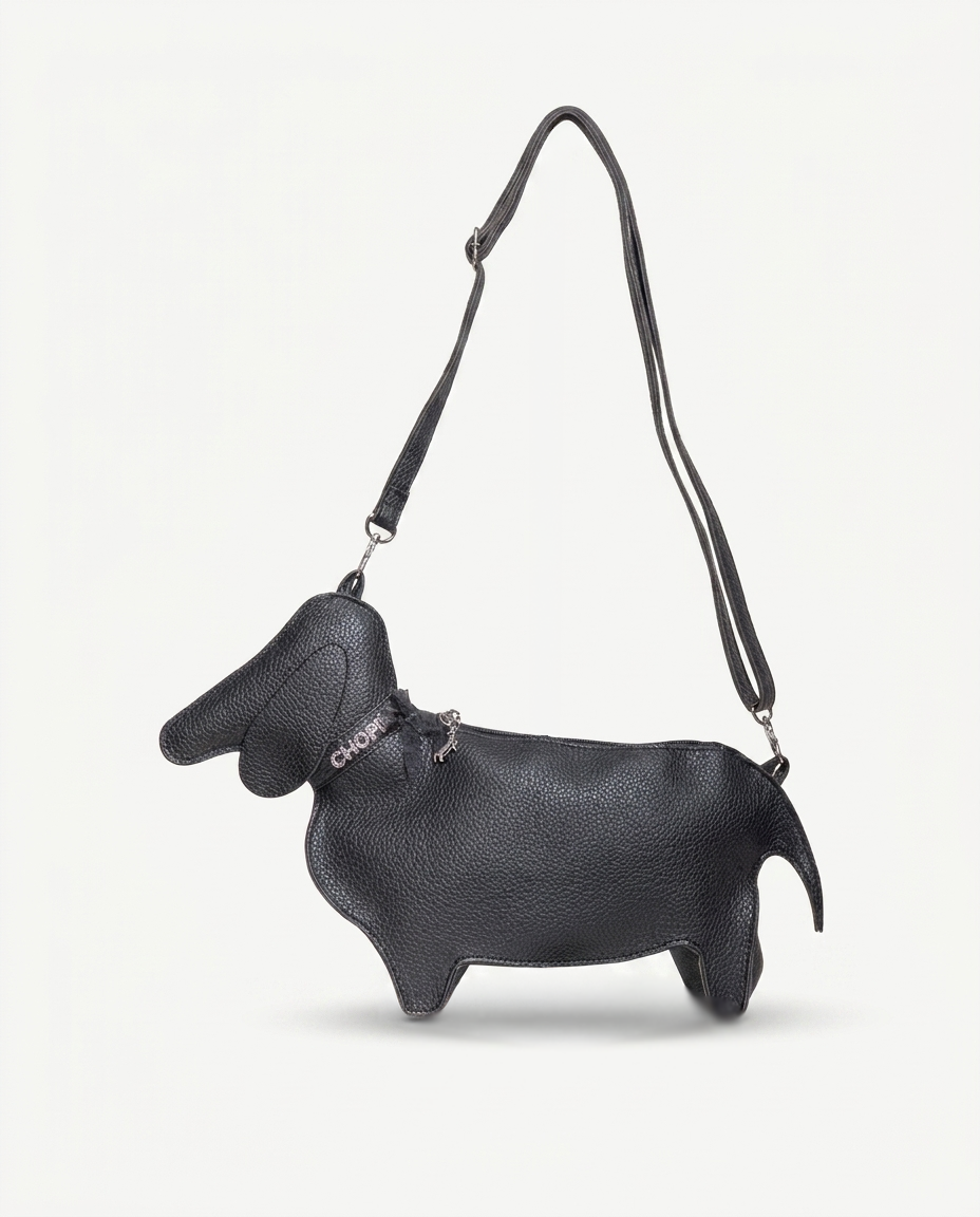 BORSA TRACOLLA REGOLABILE - CANE NERO