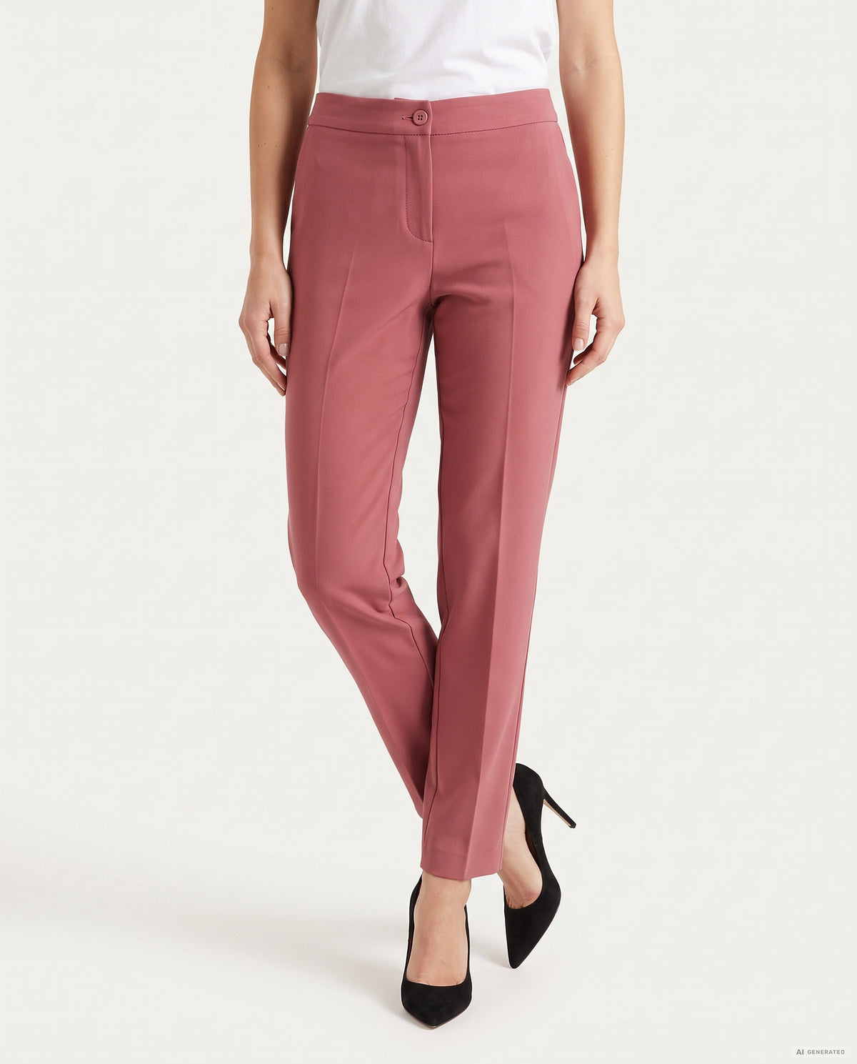 PANTALONE SLIM ENEA - ROSA ANTICO