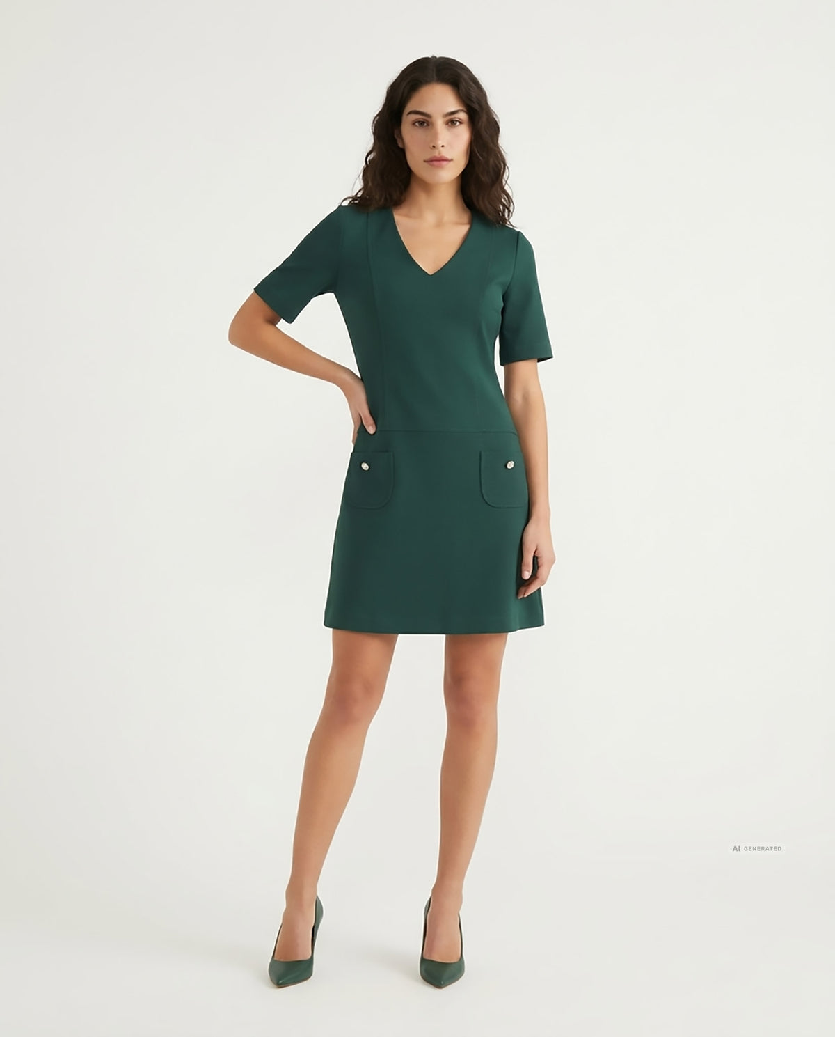 ABITO AMANDA IN TESSUTO JERSEY - VERDE