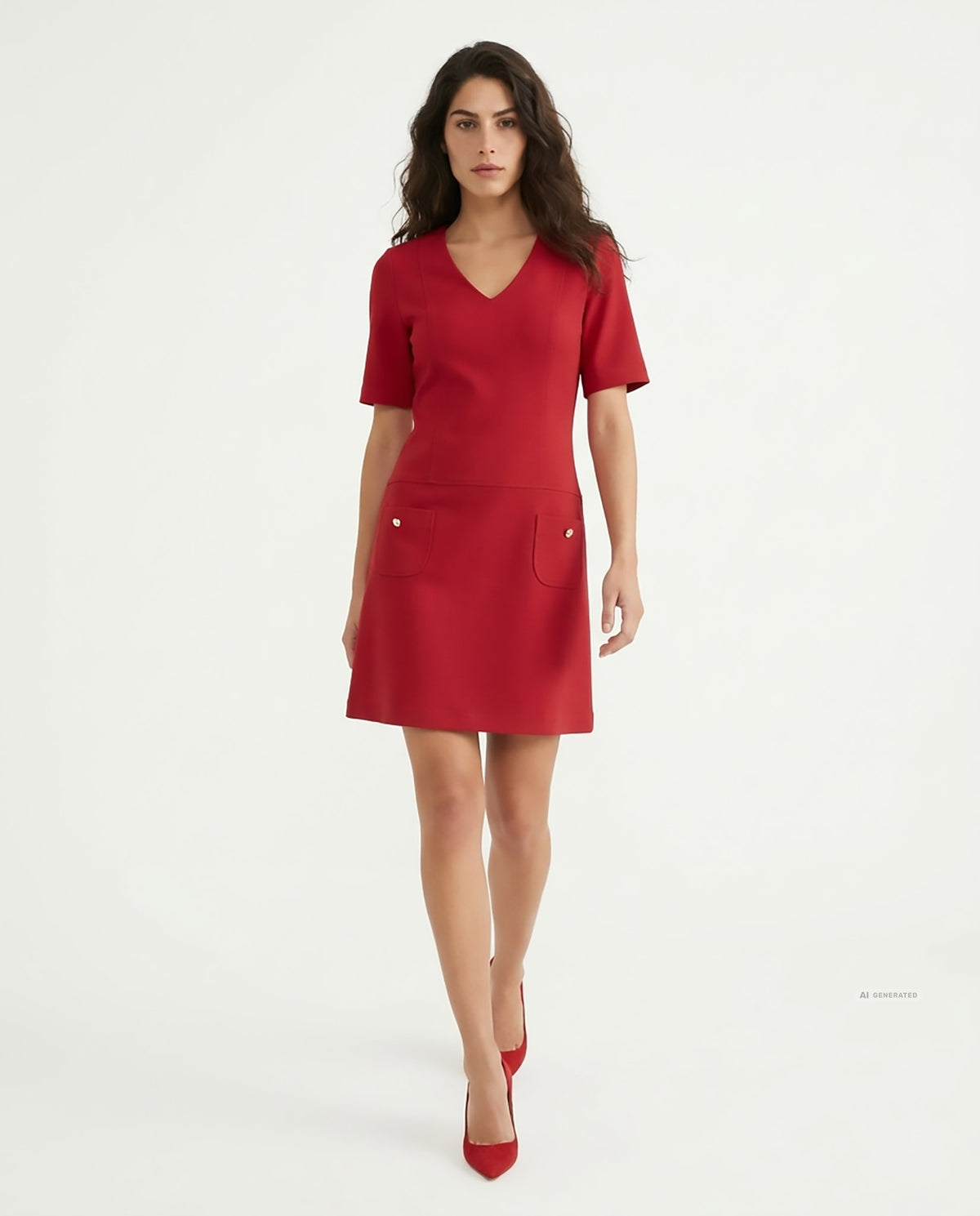 ABITO AMANDA IN TESSUTO JERSEY - ROSSO