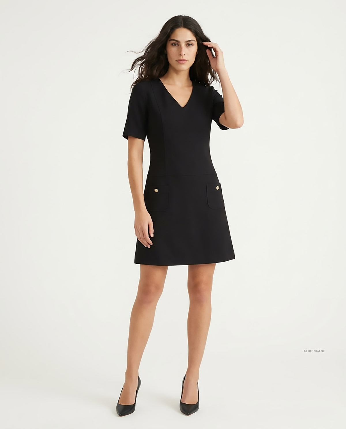 ABITO AMANDA IN TESSUTO JERSEY - NERO
