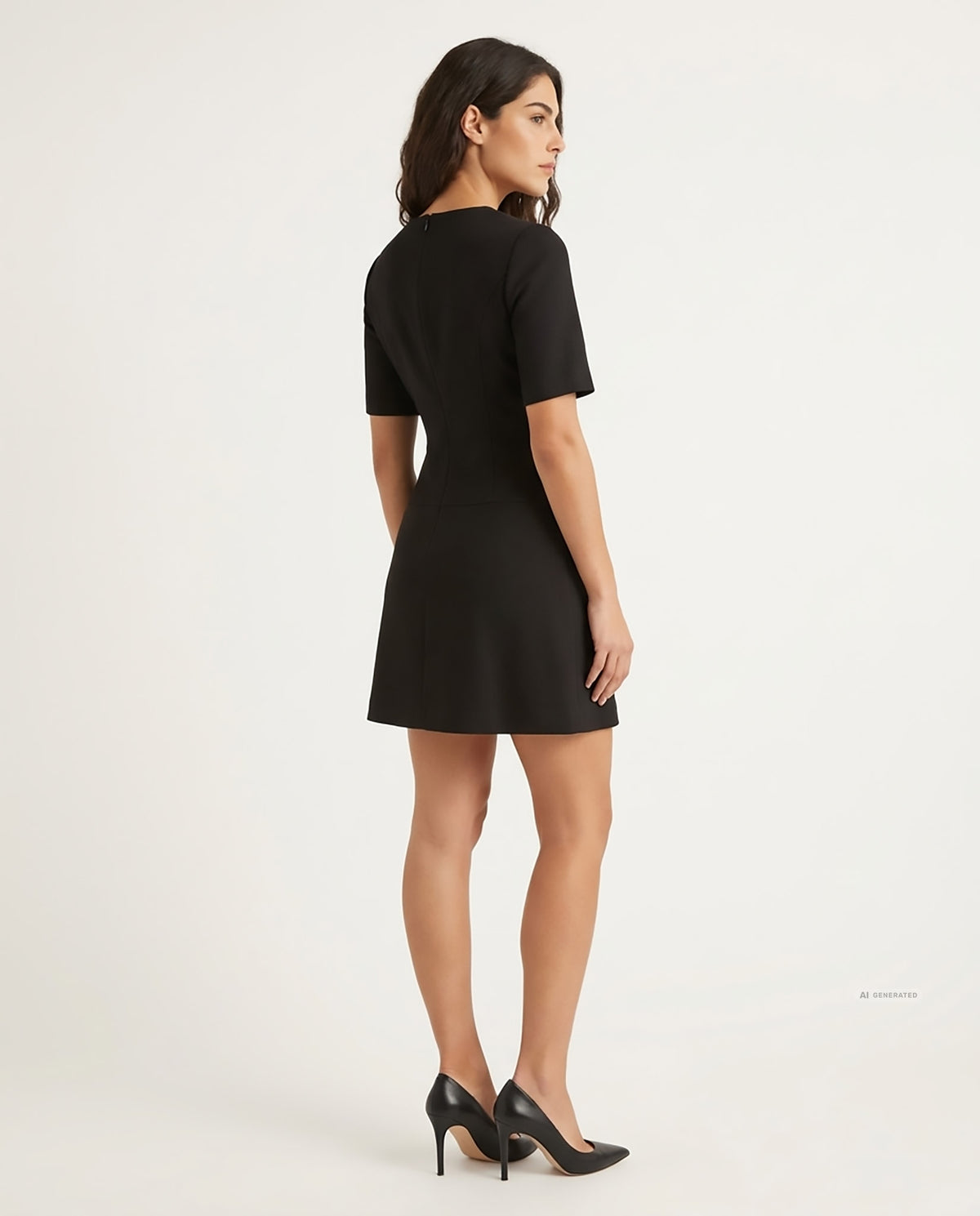 ABITO AMANDA IN TESSUTO JERSEY - NERO