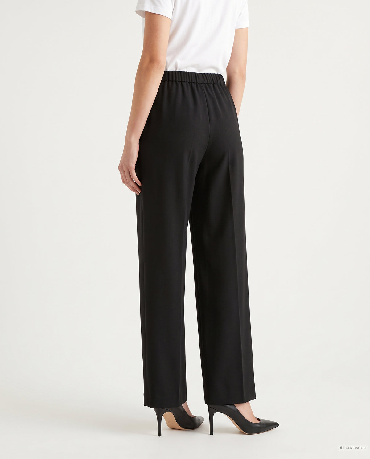PANTALONE PALAZZO TAYLOR - NERO