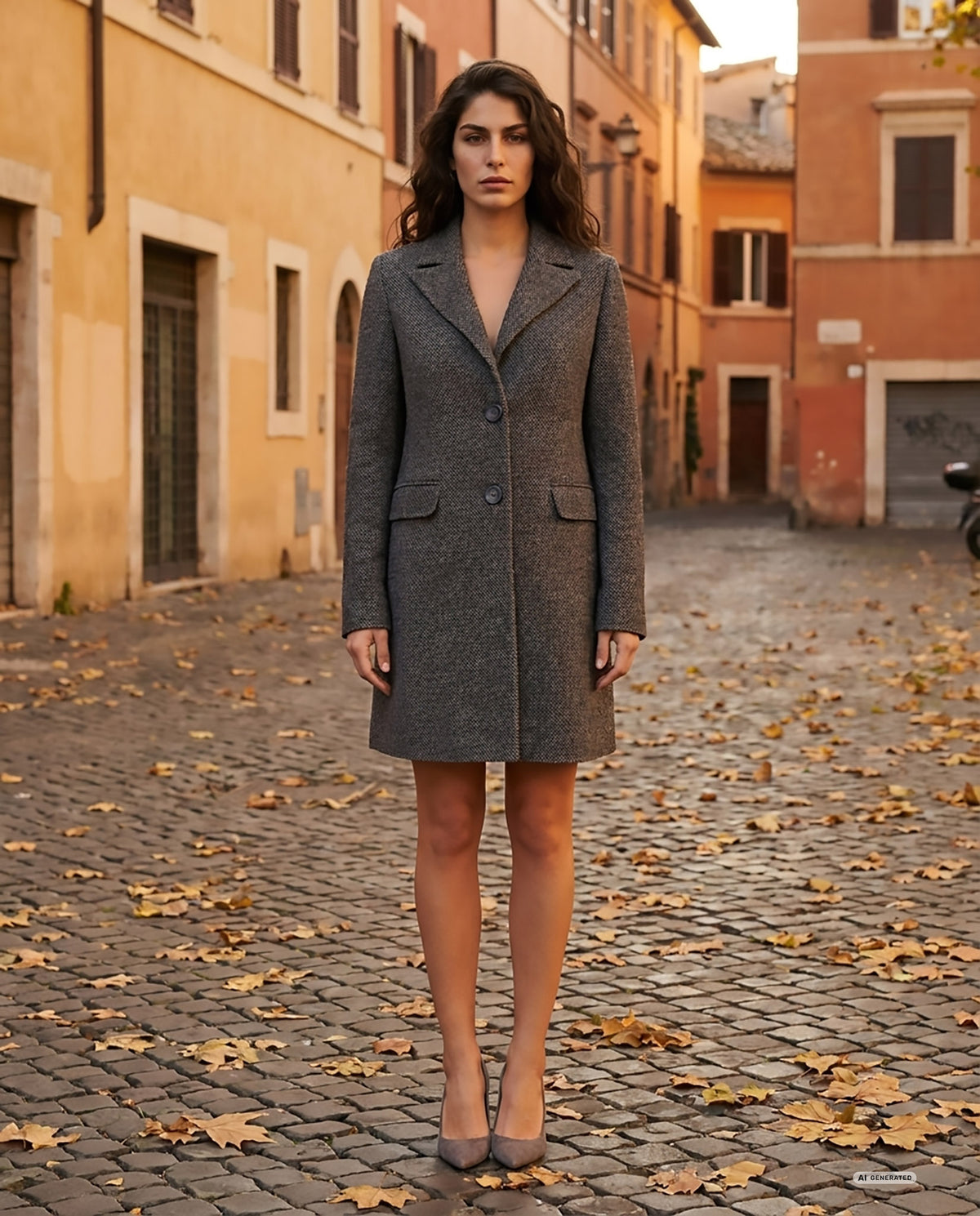CAPPOTTO ANNA MELANGE - NERO