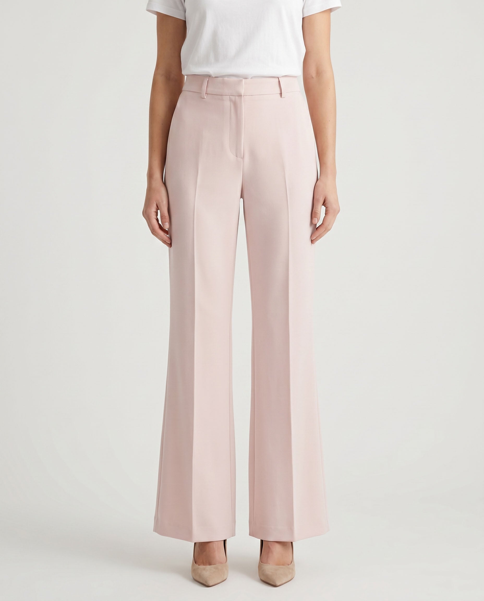 pantalone tecnico a zampetta - rosa
