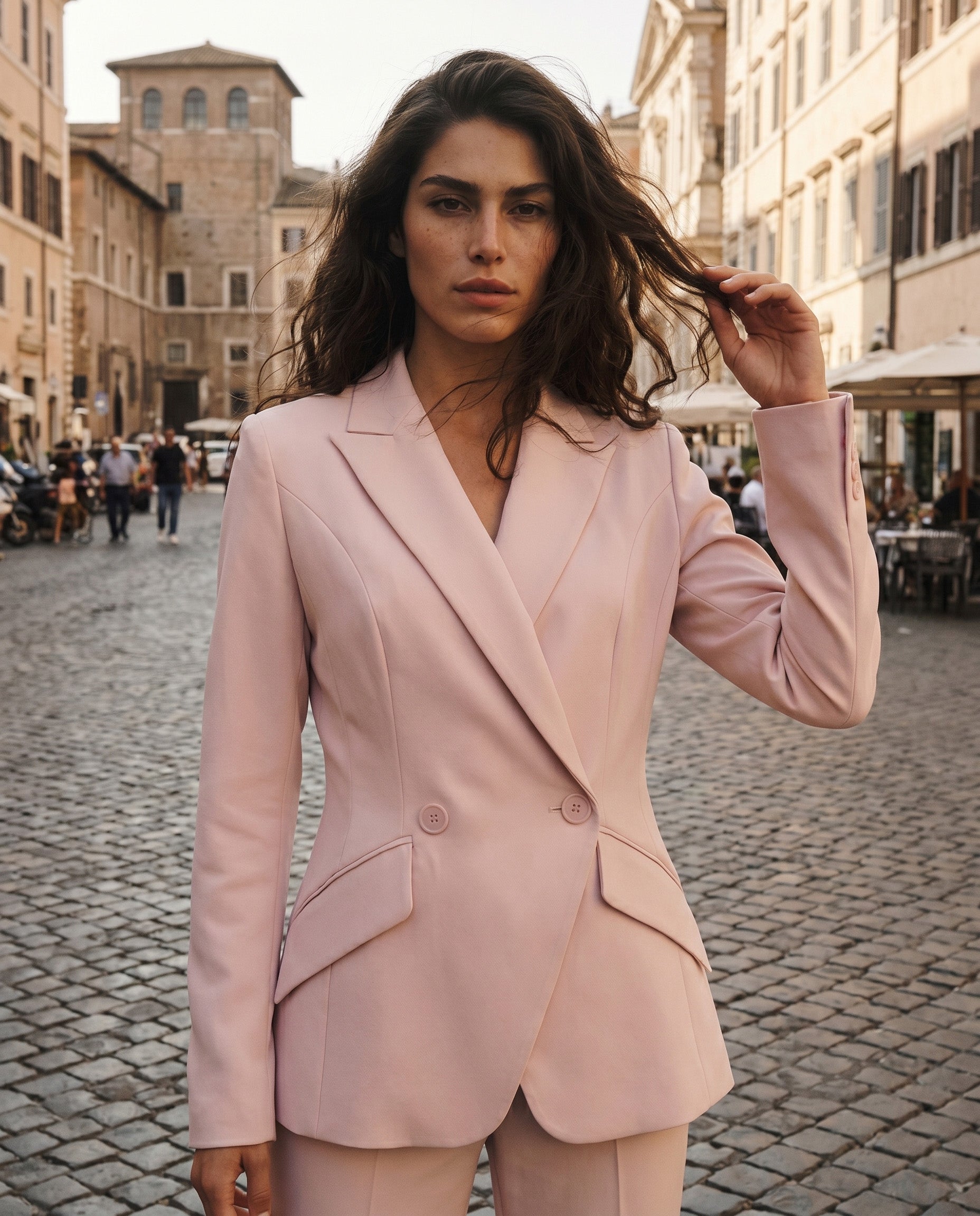 giacca tecnico doppiopetto - rosa