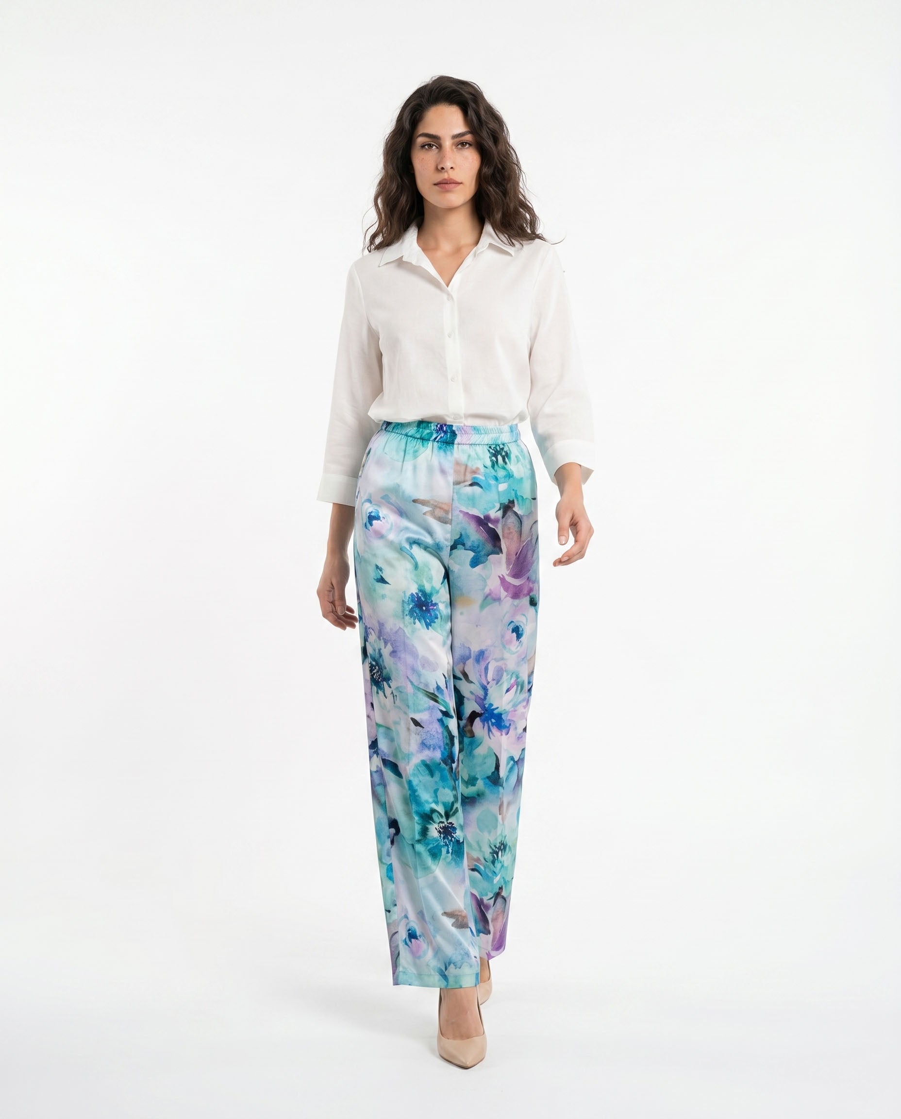 pantalone a fiori - fiorato