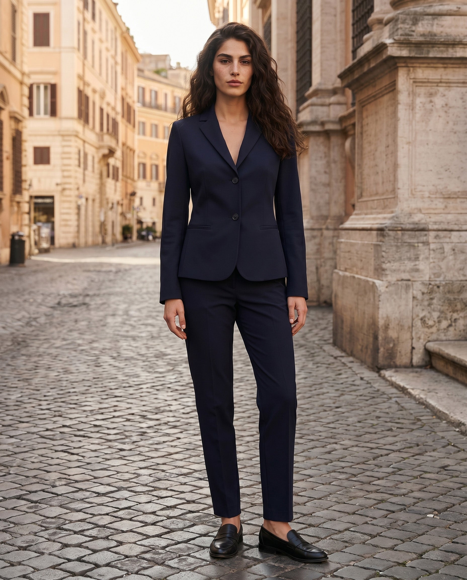 pantalone tecnico capri - blu