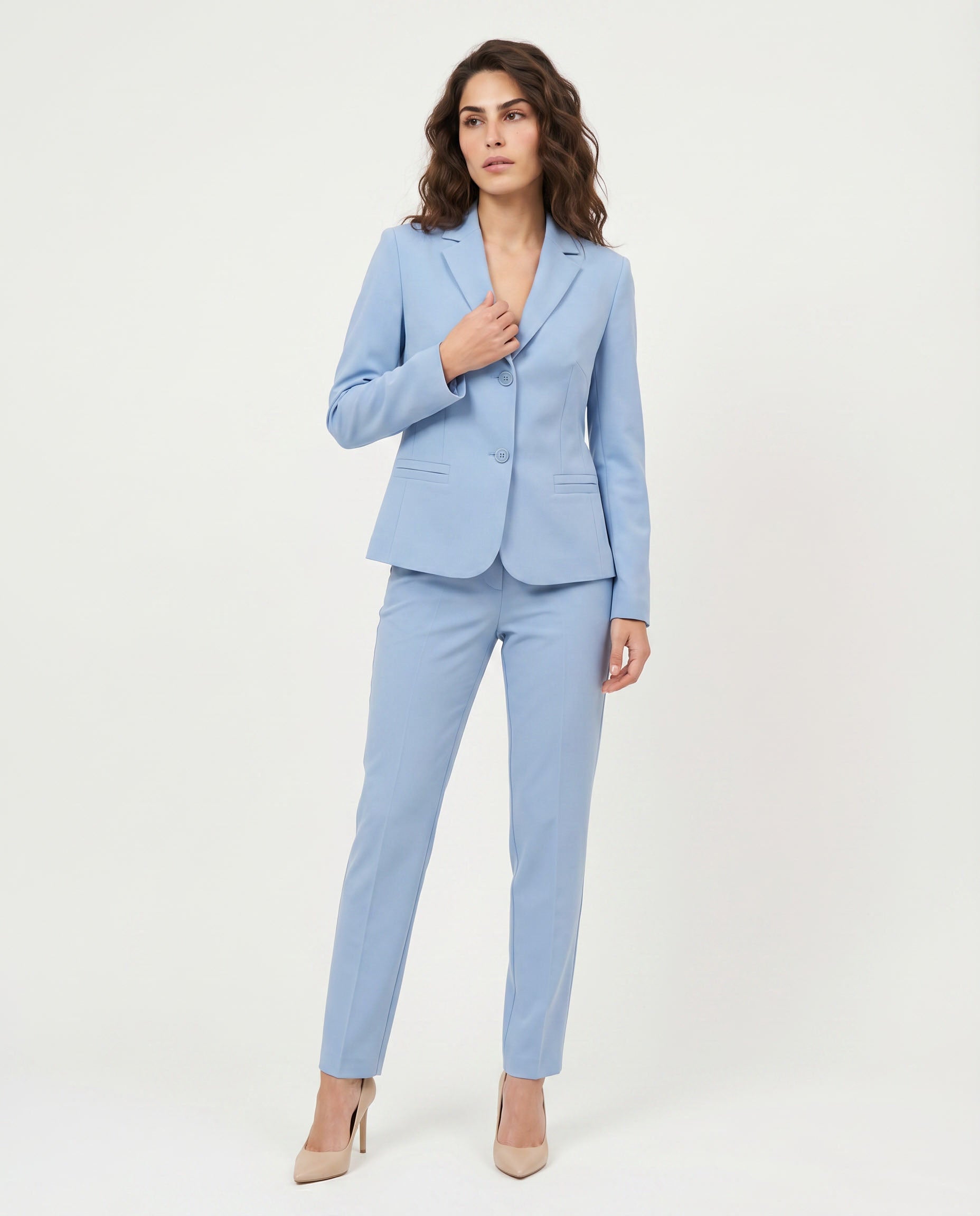 pantalone tecnico capri - celeste