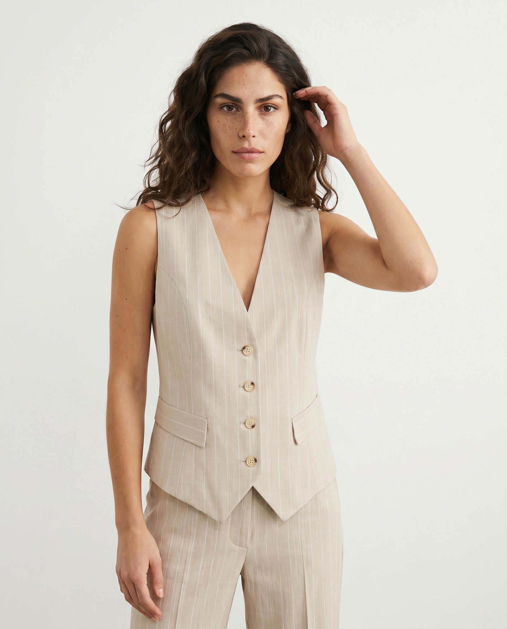 GILET GESSATO - BEIGE