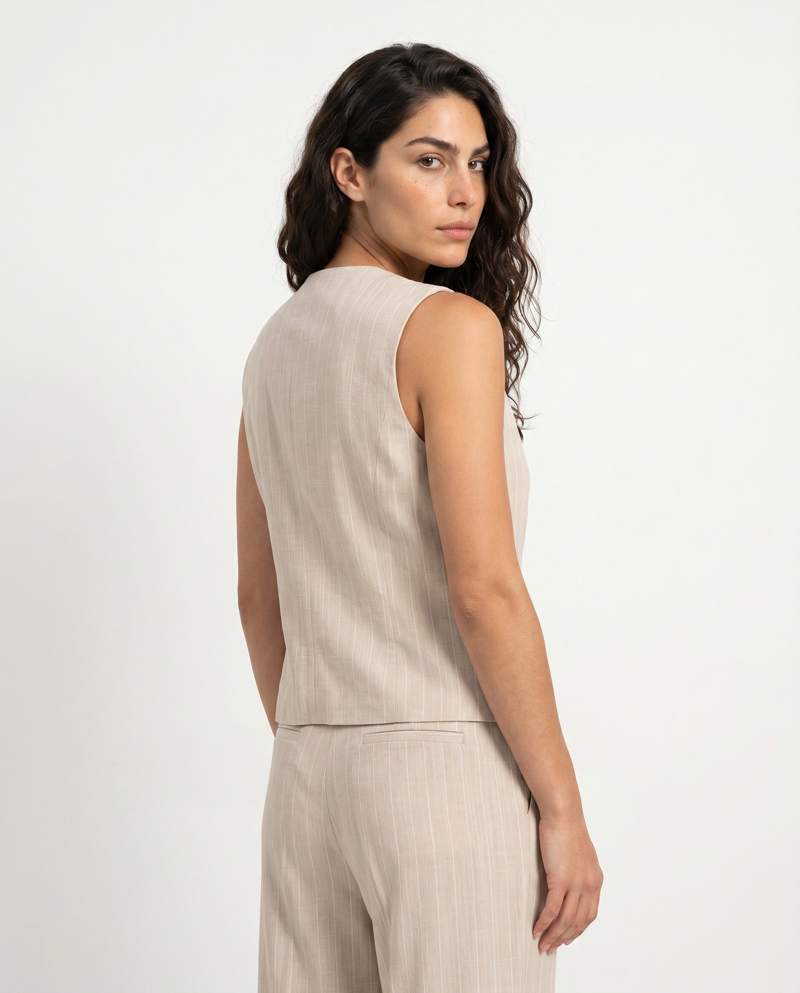 GILET GESSATO - BEIGE