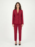 PANTALONE SPACCHETTO LINO - BORDEAUX