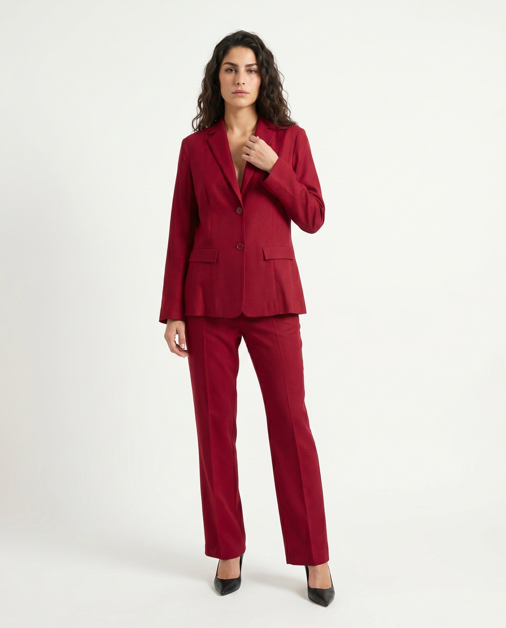 PANTALONE LINO ZAMPA - BORDEAUX