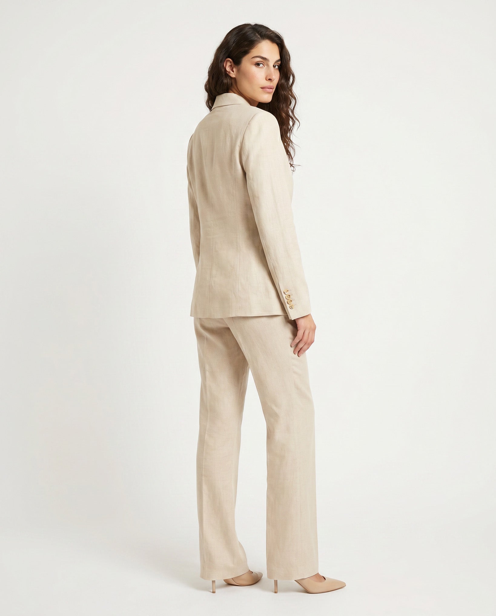 PANTALONE LINO ZAMPA - BEIGE