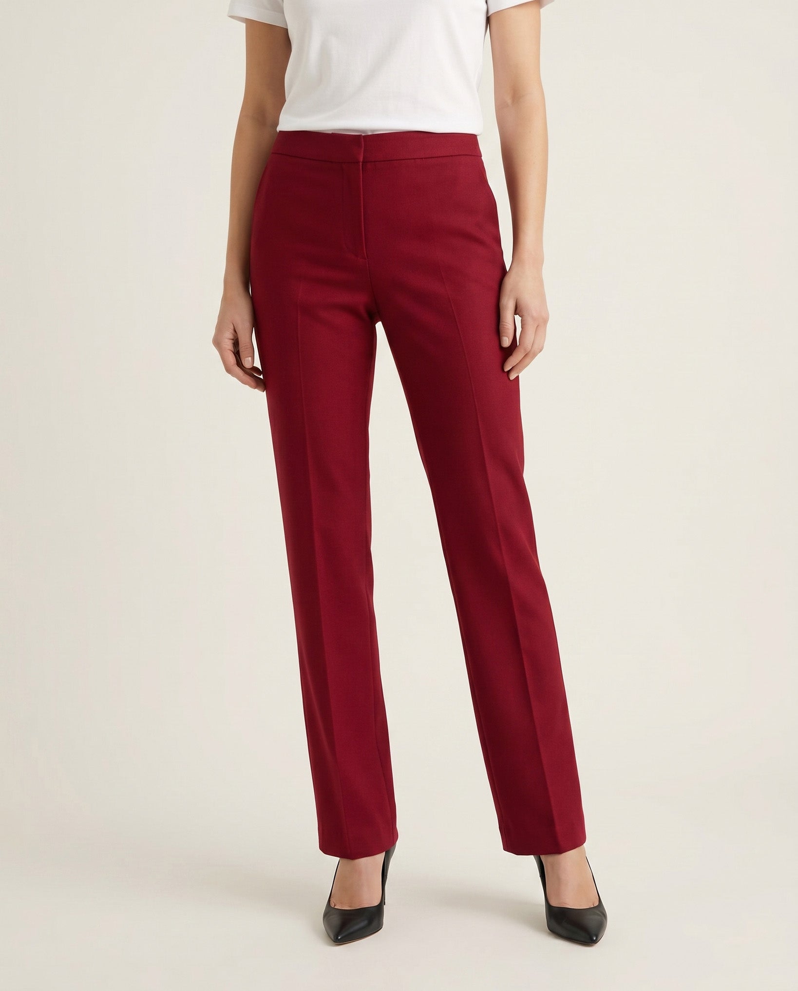 PANTALONE LINO ZAMPA - BORDEAUX