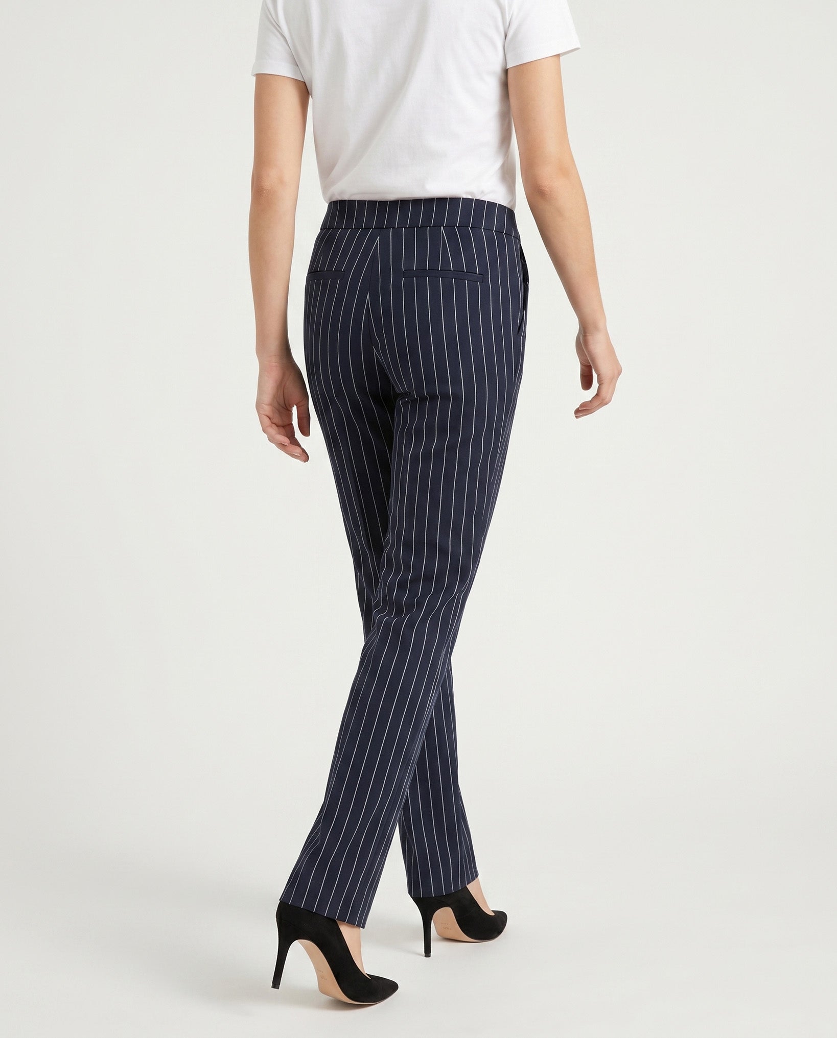 PANTALONE GESSATO - BLU