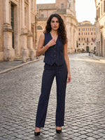 GILET GESSATO - BLU
