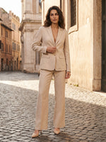 PANTALONE LINO ZAMPA - BEIGE