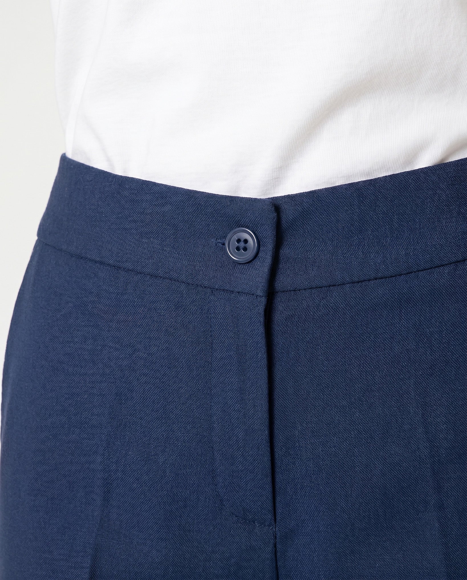 PANTALONE LINO ZAMPA - BLU