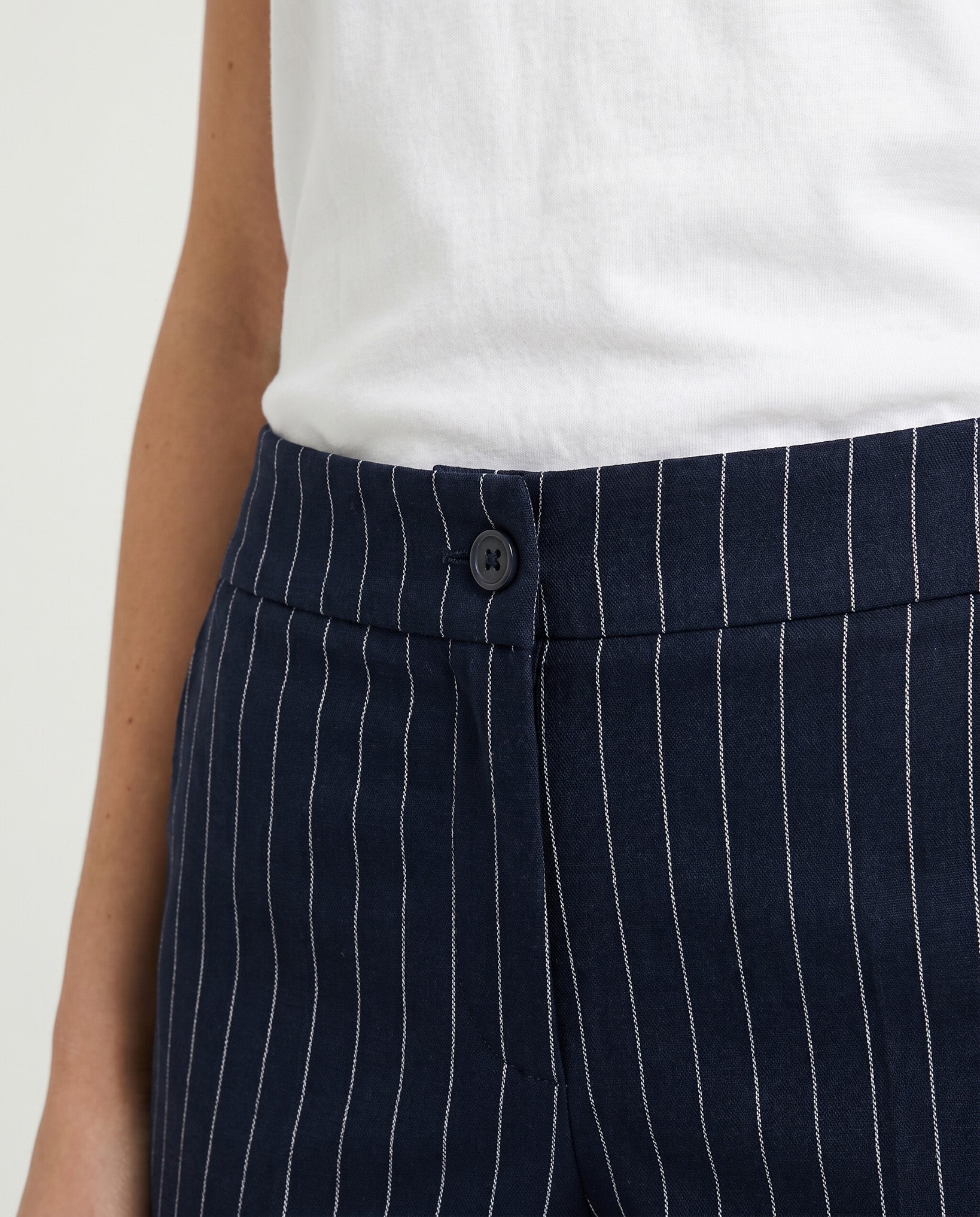 PANTALONE GESSATO - BLU