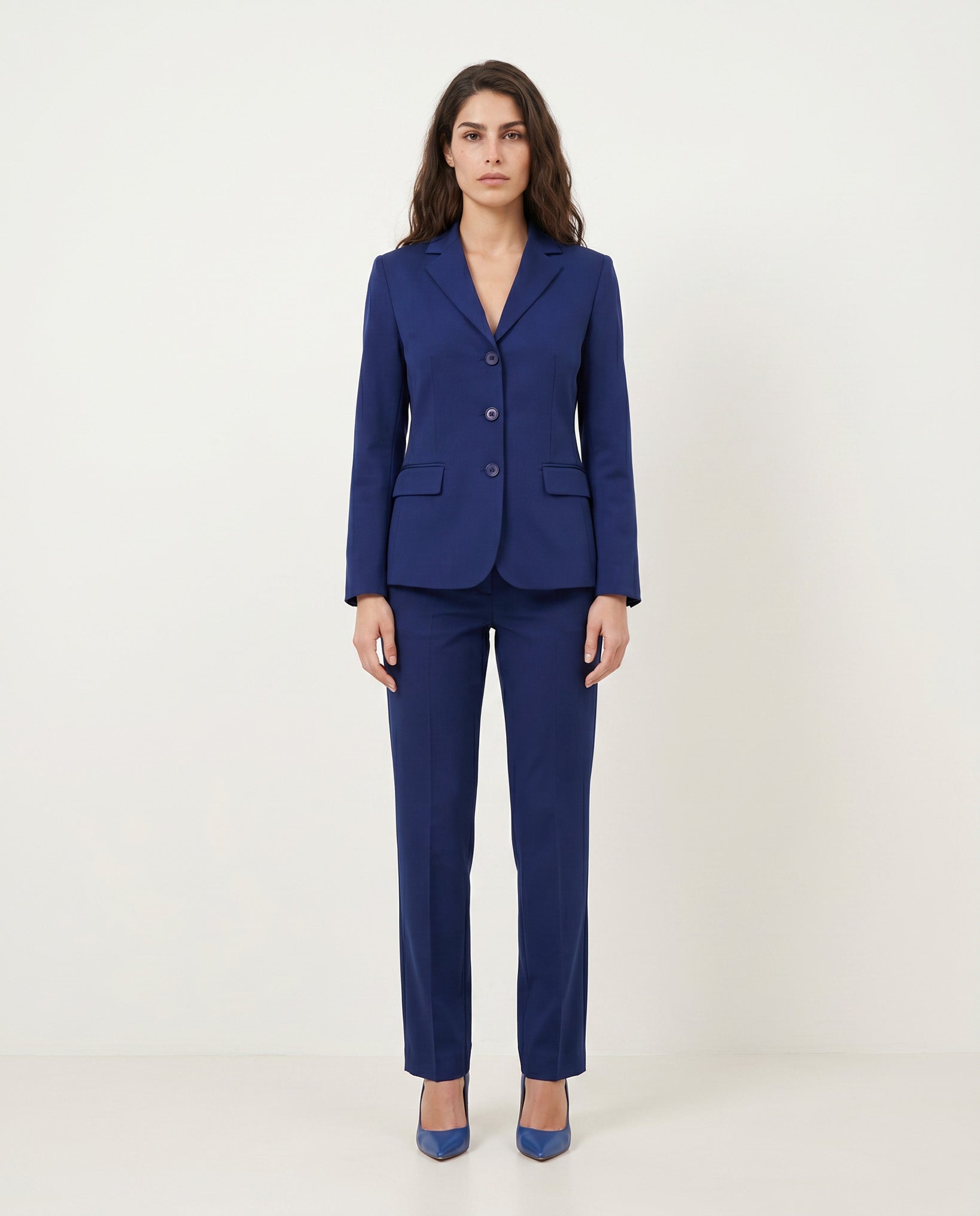 PANTALONE ZAMPETTA SATIN COMPACT - BLU