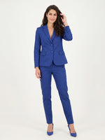 PANTALONE SPACCHETTO COTONE SATIN COMPACT - BLU