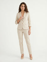 PANTALONE SPACCHETTO COTONE SATIN COMPACT - BEIGE