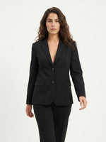 GIACCA COTONE SATIN COMPACT - NERO