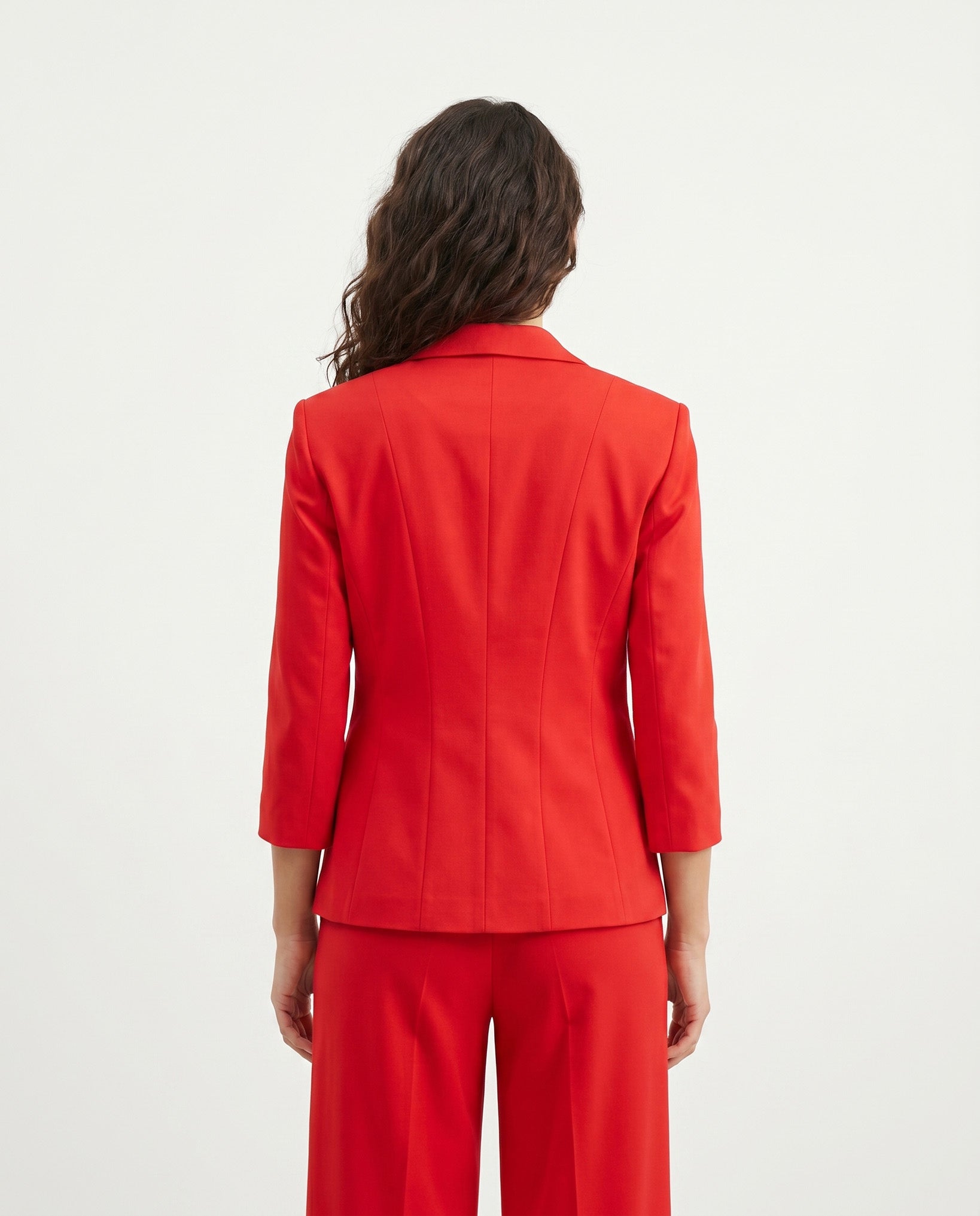 GIACCA COTONE SATIN COMPACT - ROSSO