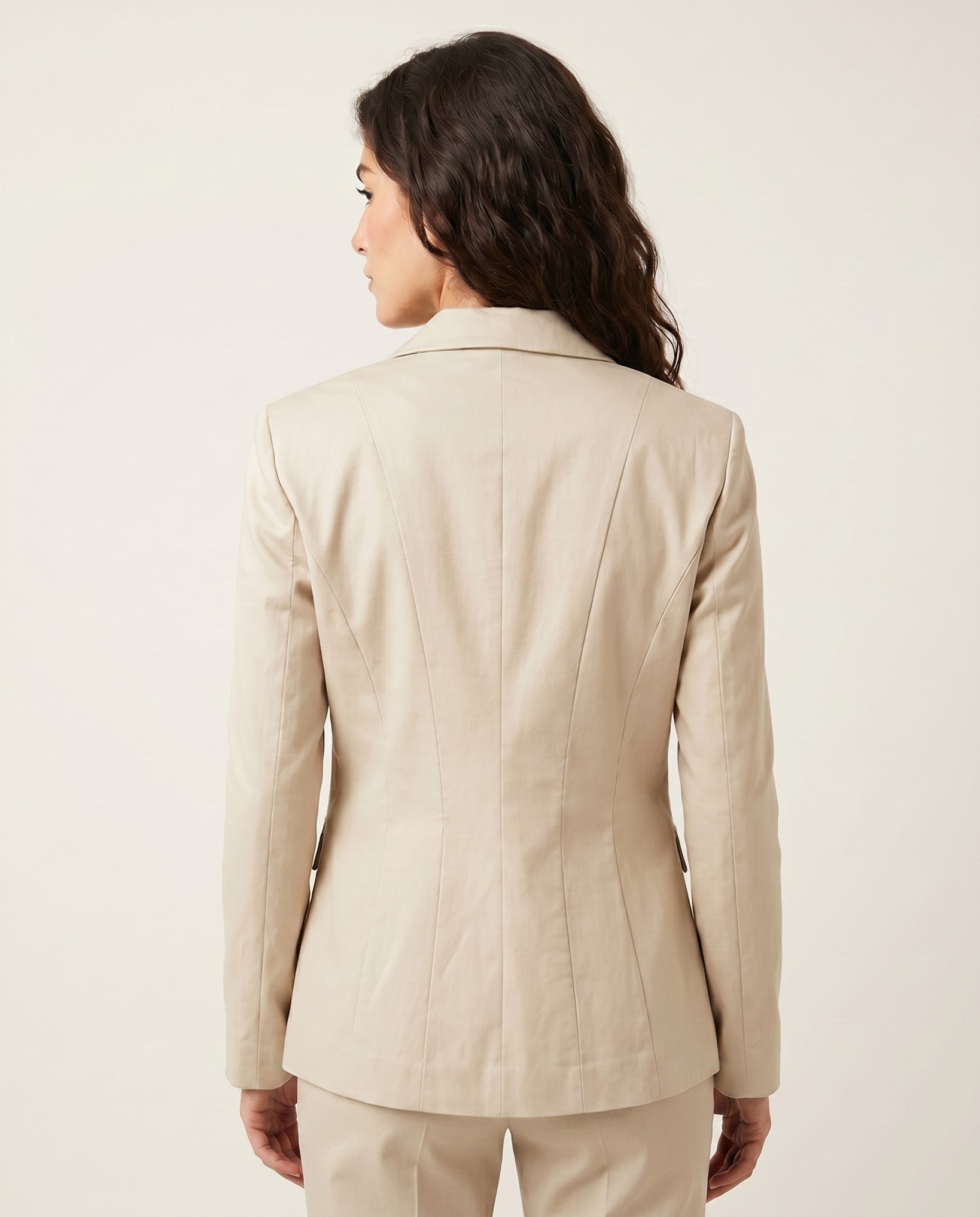 GIACCA COTONE SATIN COMPACT - BEIGE